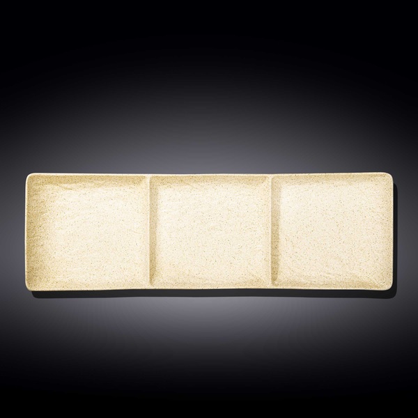 Менажница 3-х секц. 405*130 мм. Сэнд Wilmax /1/3/18/