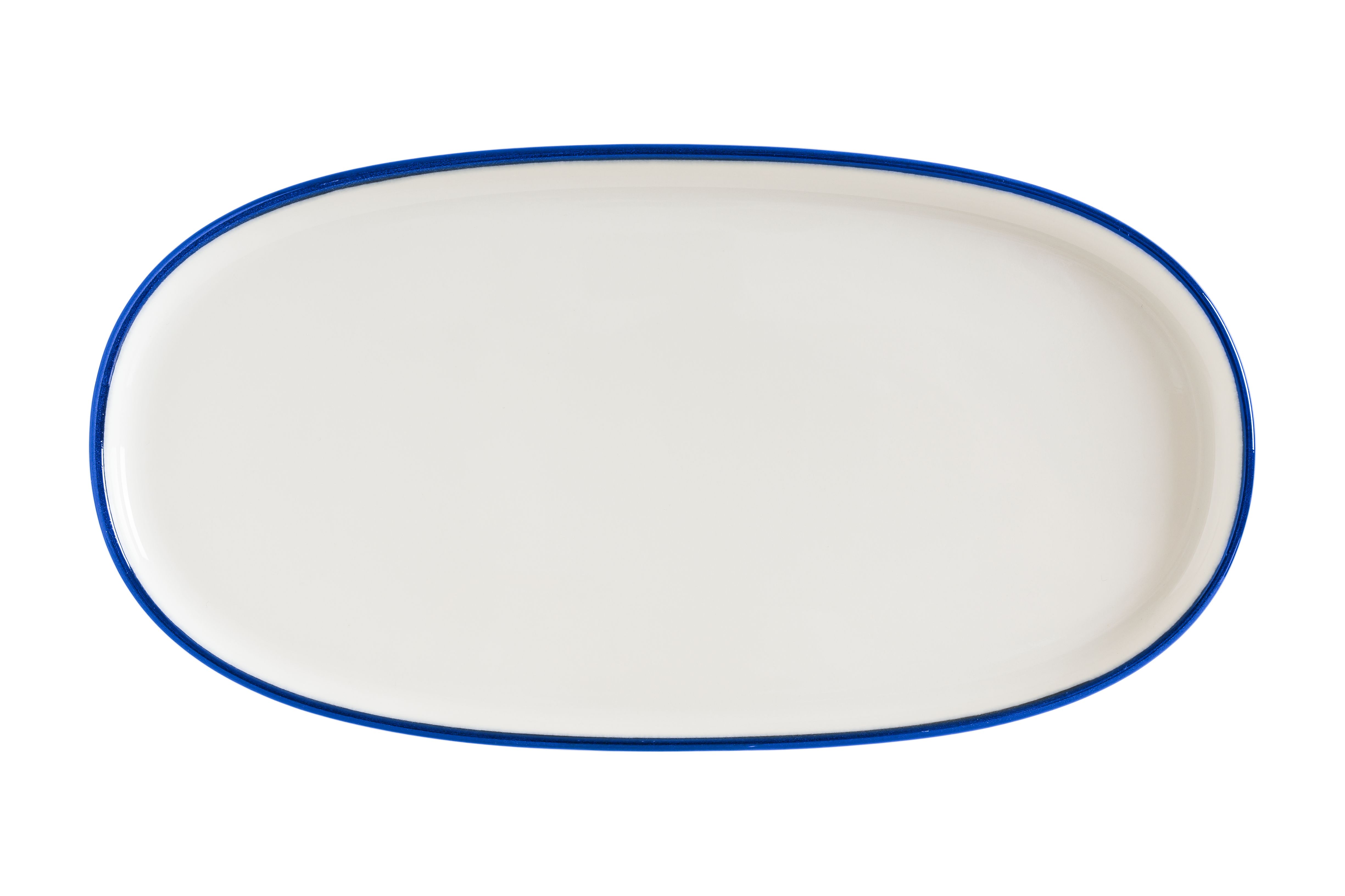 Блюдо овальное 210*100 мм. Линеа Синий, форма Хюгге Bonna /1/12/1116/