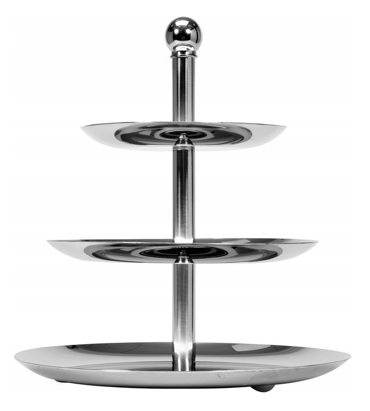 Этажерка 3-х ярусная d=16/22/27 см. h=30 см. нерж. MGsteel /1/6/