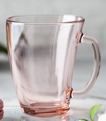 Кружка 320 мл. d=90 мм. h=110 мм. розовая Шейп  /6/912/ АКЦИЯ