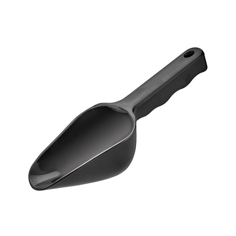 Совок для льда/сыпучих продуктов  180 мл. 245 мм. поликарбонат черный GP /1/24/