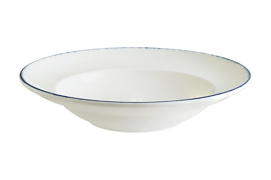 Тарелка d=240 мм. глубокая 400 мл. h=52 мм. Ретро синий край, форма Гурмэ Bonna /1/6/432 ВДОХНОВЕНИЕ