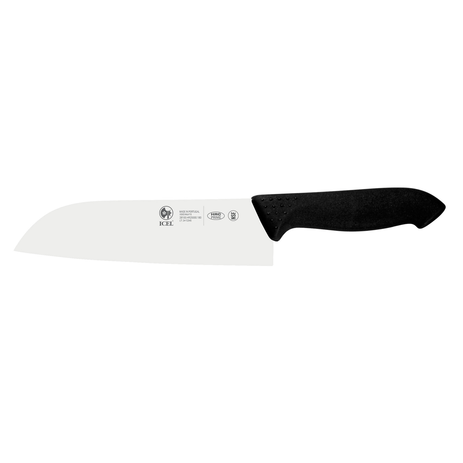 Нож японский Santoku 180/300 мм. черный HoReCa Icel /1/6/