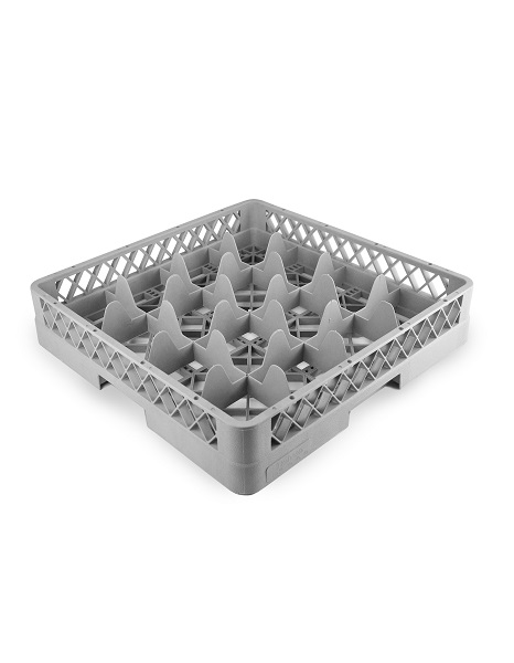 Кассета для бокалов 500*510*100 мм. 16 ячеек 115*115*90 мм. серая п/п /1/6/