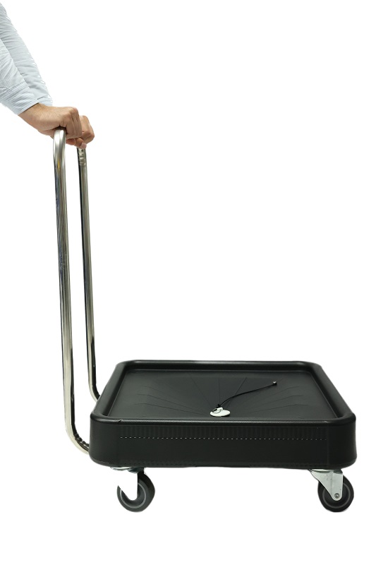 Тележка для кассет 580*580*220/900 мм. c ручкой нерж., черная п/п /1/