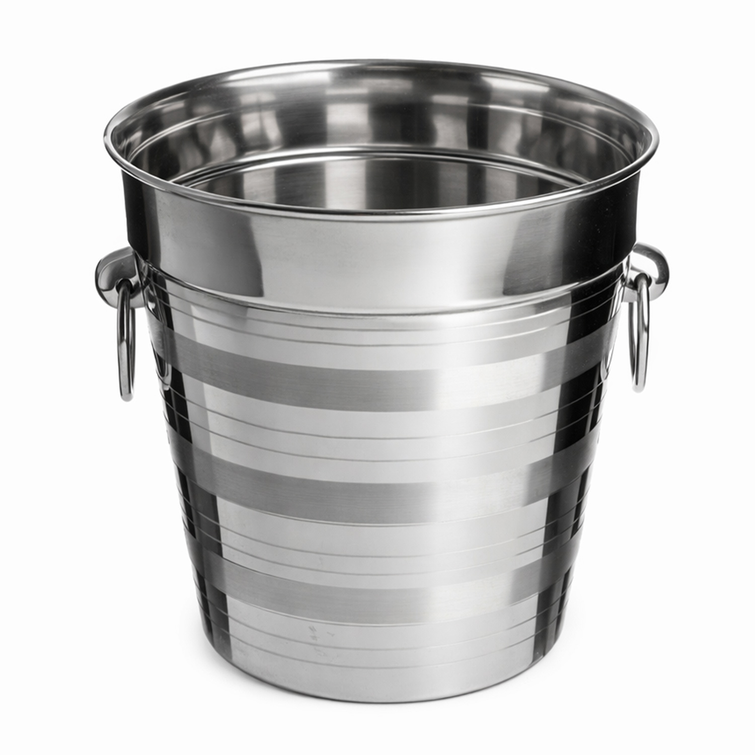 Ведро для шампанского  3,8 л. нерж. d=200/130 мм. h=200 мм. с кольцами длч 1-й бутылки MGSteel /1/6/24/ АКЦИЯ