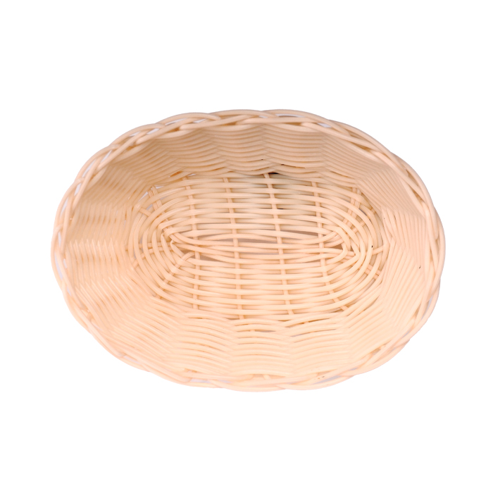 Корзина для хлеба овальная 18*12*6 см. бежевая полиротанг MGprof /1/144/ АКЦИЯ