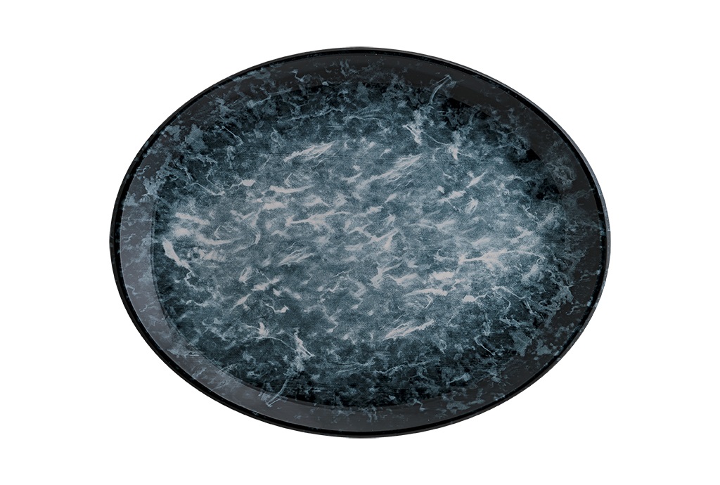 Блюдо овальное 360*280 мм. Черная Сепия, форма Мув Bonna /1/12/