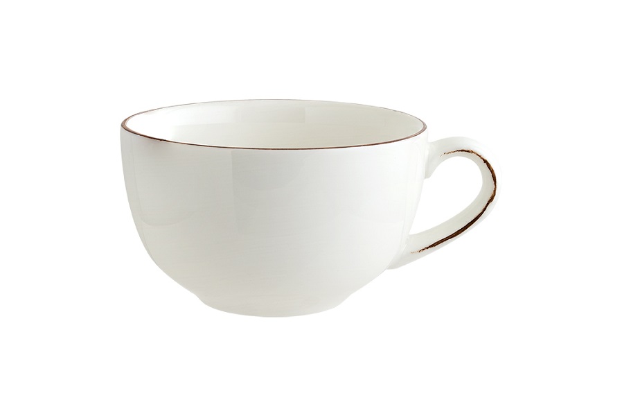 Чашка 350 мл. чайная d=110 мм. h=68 мм. Ретро коричневый край (блюдце 69668) Bonna /1/6/456 ВДОХНОВЕНИЕ