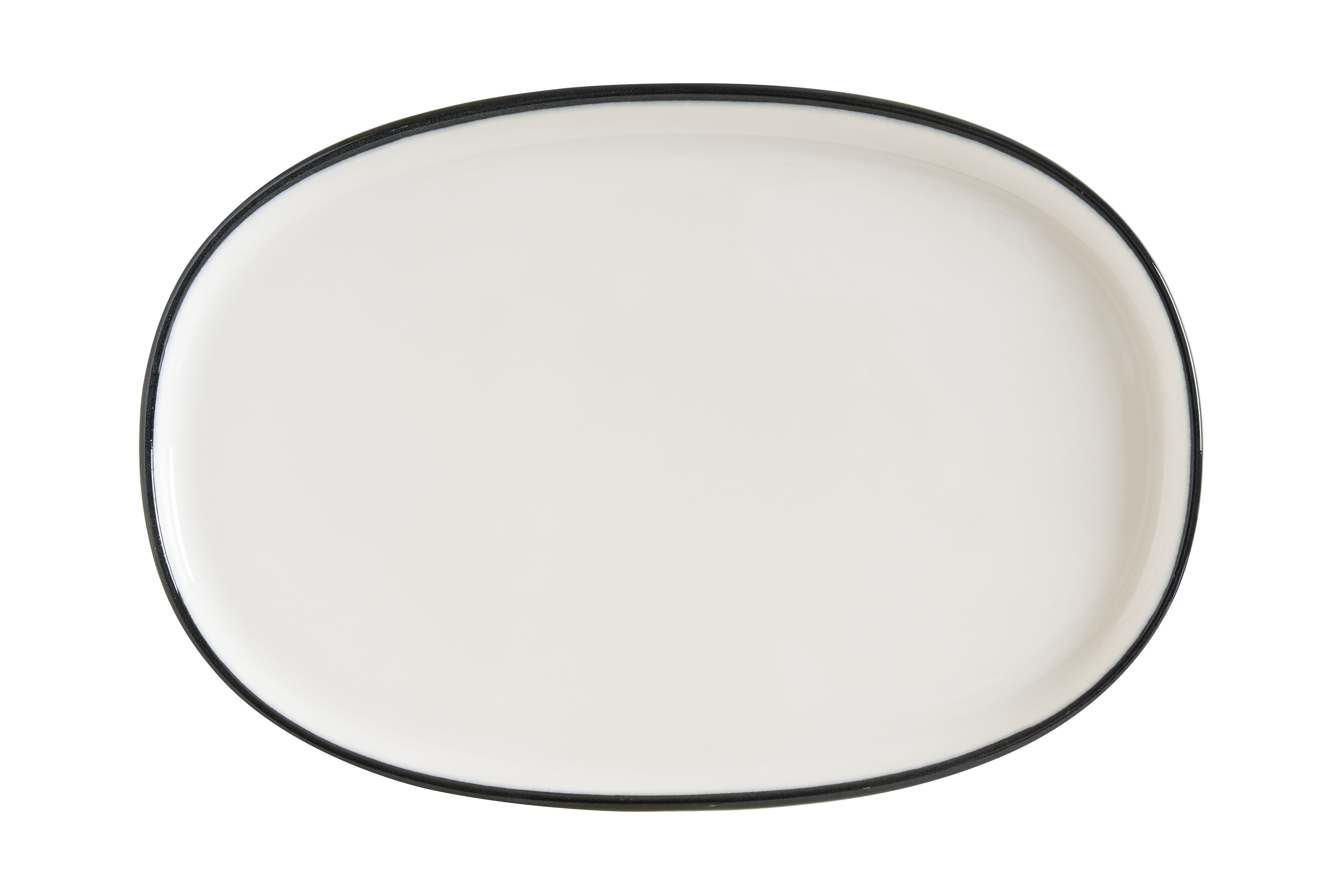 Блюдо овальное 340*230 мм. Линеа Черный, форма Хюгге Bonna /1/6/534/