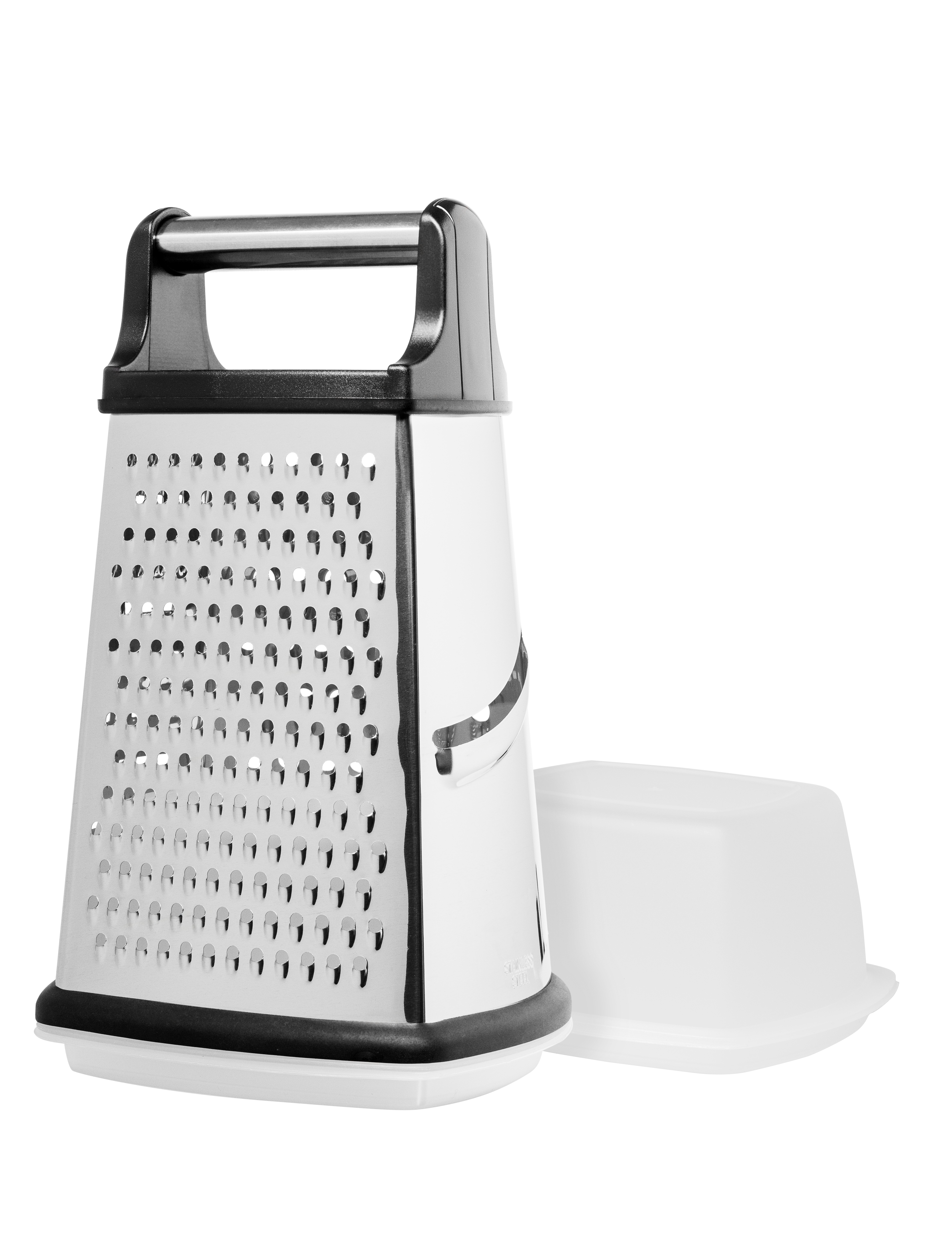 Терка 4-х гранная 24 см. нерж. с платик. ручкой Abert /1/