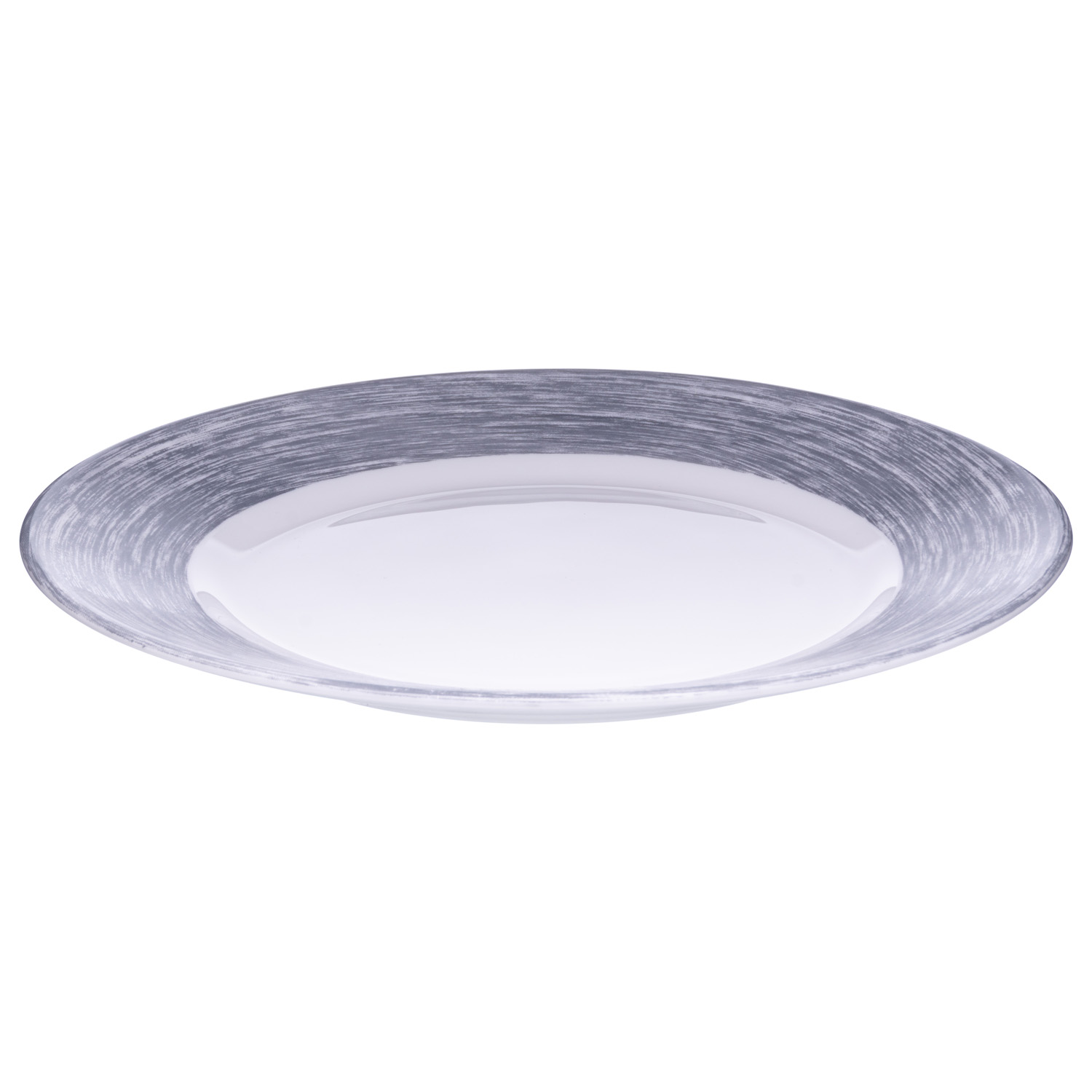 Тарелка d=254 мм. серый край Браш /1/6/24/ АКЦИЯ