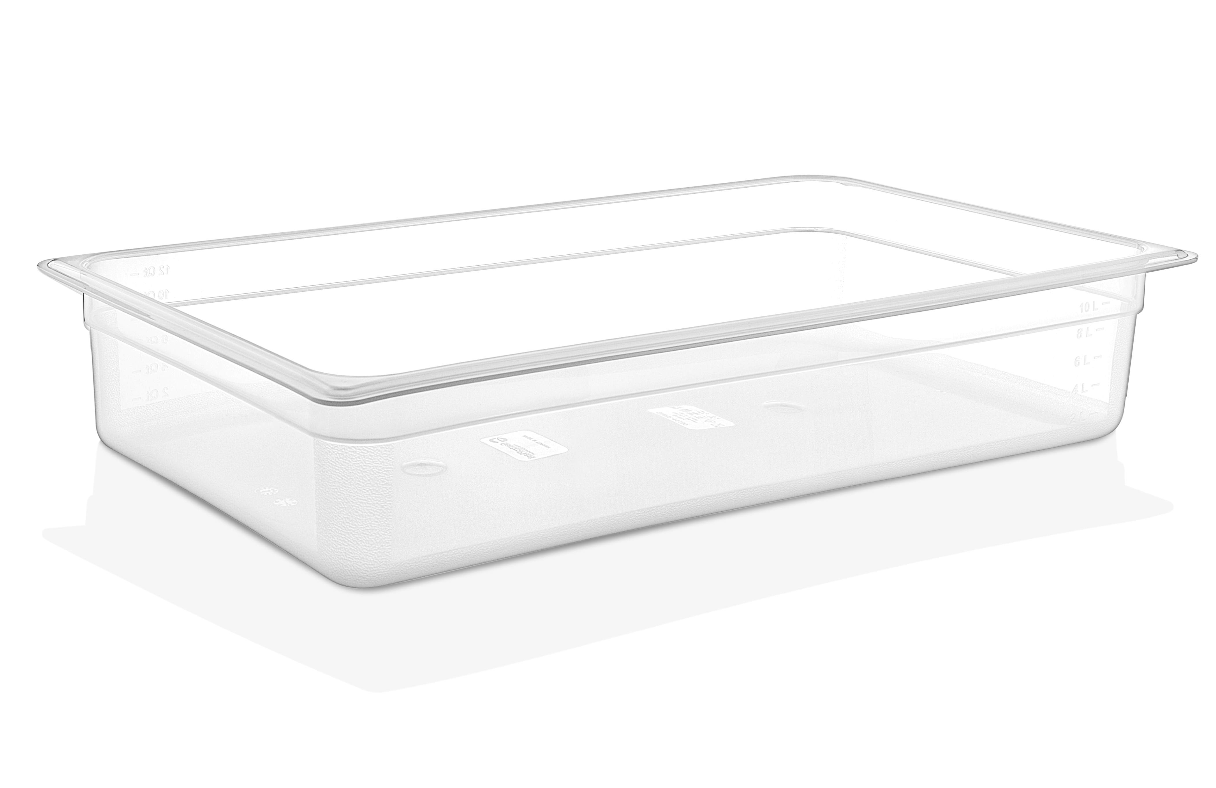 Гастроемкость 1/1 h=100 мм. 530*325 мм. 13 л. поликарб. прозрачная GP /1/