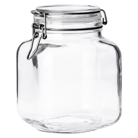 Банка для сыпучих прод. 2000 мл. d=100 мм. h=166 мм. с крышкой с бугельным замком Borgonovo /1/36/216/ АКЦИЯ