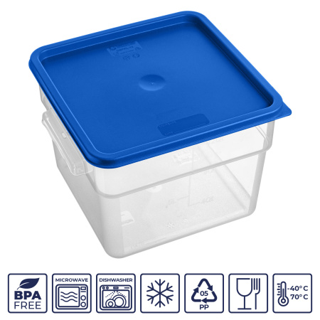 Крышка для контейнера для прод. квадр. 290*290 мм. синяя, п/п (конт. 76703,76704,76705)  GP /1/12/