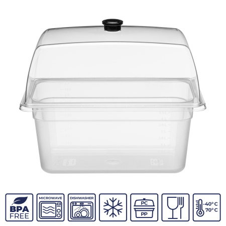 Гастроемкость 1/3 h=150 мм. 325*176 мм. 5 л. п/п прозрачная GP /1/18/