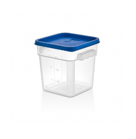 Контейнер для продуктов квадратный  3,8 л. 19*19*18,7 см. с мерной шкалой, прозрачный, п/п, без крышки (крышка 76706, 76707, 76708, 76709) GP /1/12/