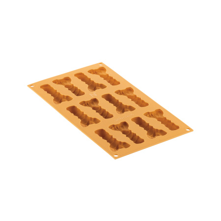 Форма для декора блюд 12 ячеек 20 мл. 81*42 мм. h=14 мм. силикон Silikomart /1/10/