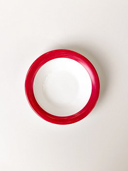 Блюдце d=120 мм. 110 мл. для десерта глубокое вишневый край Браш /1/36/