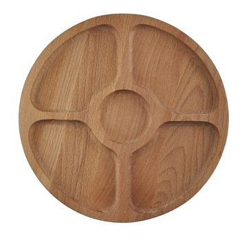 Менажница 5-и секц. d=270 мм. h=22 мм. круг. бук /1/ Менажница 5-и секц. d=270 мм. h=22 мм. круг. бук /1/