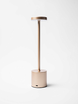 Лампа настольная d=8 см. h=34 см. 3 цвета, сенсорная регулировка яркости, алюм., розовое золото LED METAL MGline /1/20/ АКЦИЯ АКЦИЯ