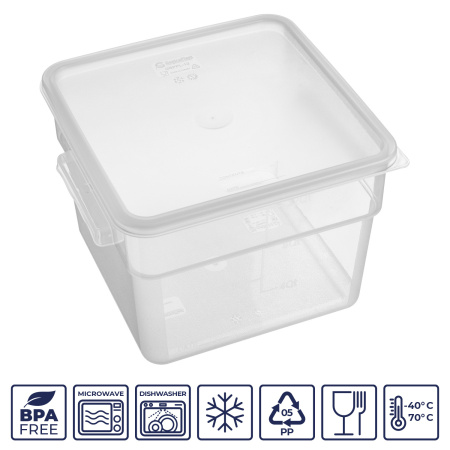 Крышка для контейнера для продуктов квадратная 290*290 мм. прозрач, п/п (контейнер 76703, 76704, 76705) GP /1/12/