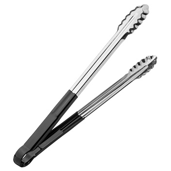 Щипцы универсальные 40 см. нерж. черная ручка MGsteel /1/120/