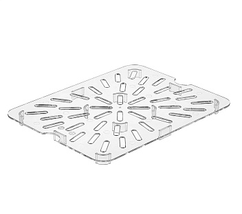 Сливная вставка к GN 1/2 (дренаж) поликарб. прозрачная GP /1/24/