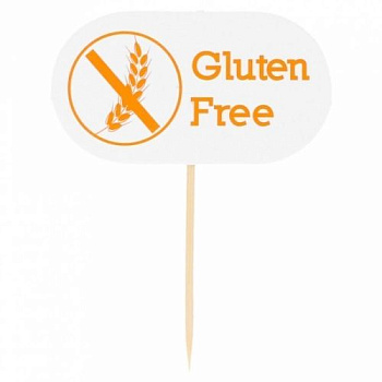 Флажок "GLUTEN FREE" 8 см. 100 шт/уп /1/40/ 