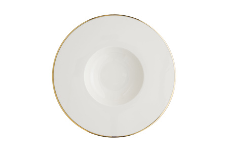 Тарелка для пасты d=300 мм.  360 мл. Золотая линия, форма Нит Bonna /1/6/