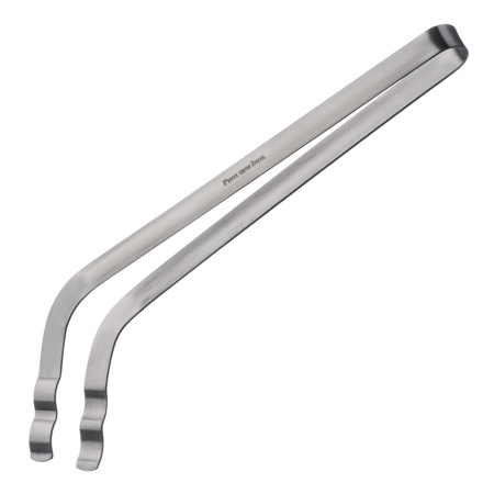 Щипцы (пинцет) 35 см. изогнутые нерж. Pinti /1/