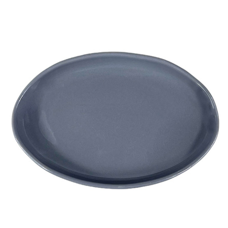 Блюдо овальное 240*160 мм. Серый, форма Крас волнистый край Bonna /1/6/