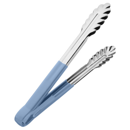 Щипцы универсальные 30 см. нерж. синяя ручка MGsteel /1/120/ 