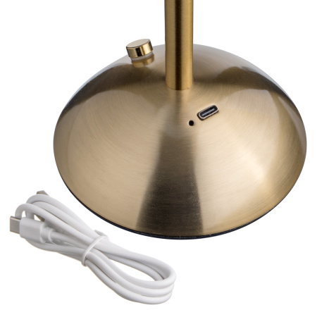 Лампа настольная d=15 см. h=30 см. 3 цвета, сенсорная регулировка яркости, нерж., золотая LED ENGLISH STYLE MGline /1/20/