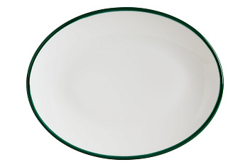 Блюдо овальное 250*190 мм. Линеа Зеленый, форма Мув Bonna /1/12/960/ ТП