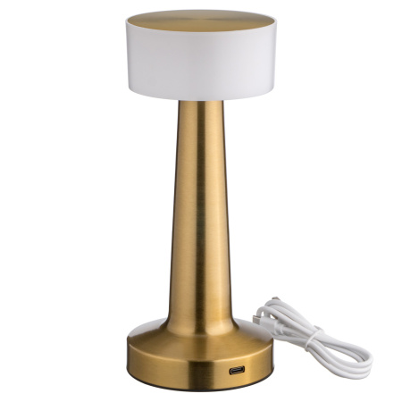 Лампа настольная d=9 см. h=22 см. 3 цвета, сенсорная регулировка яркости, нерж., золотая LED SIMPLE MGline /1/20/