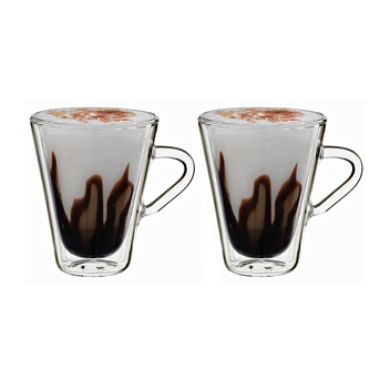 Кружка 105 мл. d=50 мм. h=75 мм. с двойными стенками Термостекло  Luigi /1/2/ АКЦИЯ