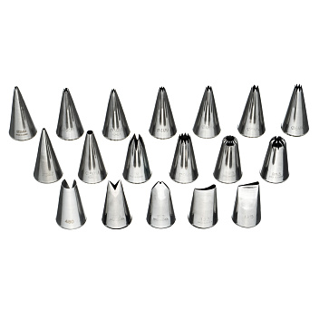 Набор кондитерских насадок 18 шт нерж. для оформления в стиле ламбет /1/