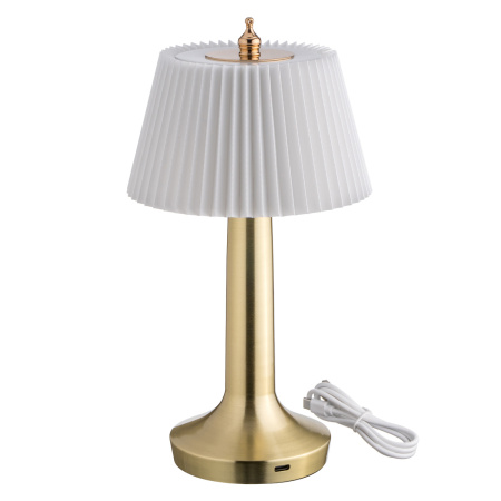 Лампа настольная d=13,5 см. h=26,5 см. 3 цвета, сенсорная регулировка яркости, нерж., белая LED PINE MGline /1/20/