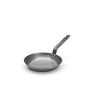 Сковорода d=24 см. h=4 см. 1,4 л. белая сталь (индукция) Carbone Steel  De Buyer /1/3/