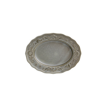 Блюдо овальное 190*140 мм. Ардена зеленый, волнистый край Bonna /1/6/