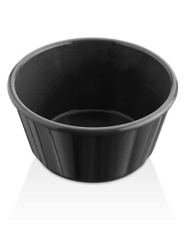 Соусник 130 мл. d=85 мм. h=45 мм. круглый, поликарбонат, черный GP /1/250/