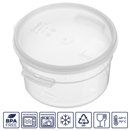 Крышка для контейнера для прод. круг. d=180 мм. прозрачная, п/п (контейн. 76719, 76720) GP /1/12/ ТП