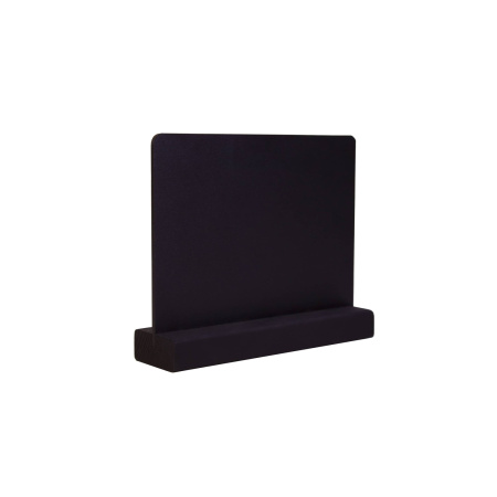 Табличка 105*150 мм. А6 меловая горизонт. тейбл тент, на дерев. подставке черная /1/10/