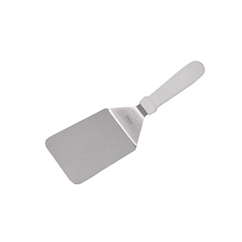 Лопатка 30 см. изогнутая раб.часть 15*9,5 см. нерж. широкая с пласт. ручкой MGsteel /1/ Лопатка 30 см. изогнутая раб.часть 15*9,5 см. нерж. широкая с пласт. ручкой MGsteel /1/