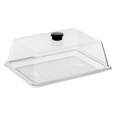 Поднос для подачи 26*20 см. поликарбонат, прозрачный б/крышки (крышка 76834) GP /1/24/