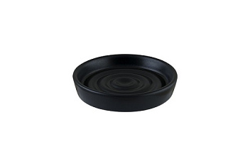 Соусник  75 мл. d=100 мм. h=20 мм. для оливкового масла Черный, форма НотНит, тонкий край Bonna /1/12/2628/
