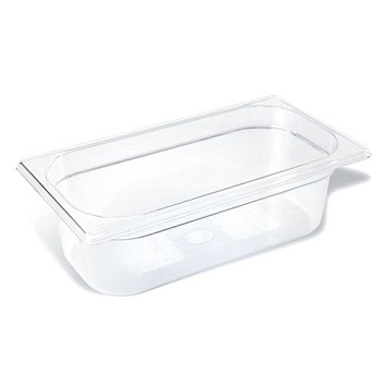Гастроемкость 1/3 h=100 мм. 325*176 мм. 3,8 л. поликарб. прозрач. /1/24/
