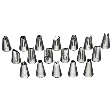 Набор кондитерских насадок 18 шт нерж. для декора тортов, пирожных и других конд. изделий №2 /1/
