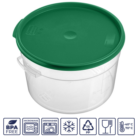 Крышка для контейнера для прод. круг. d=310 мм. зеленая, п/п (контейн. 76723, 76724, 76725) GP /1/12/